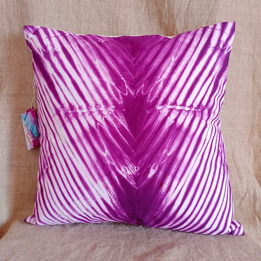 Purple River - Silk Shibori cushion cover (16