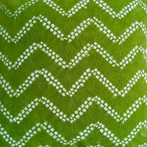 Green fern - Cotton shibori cushion cover (16"/16")