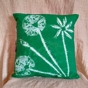 Money plant - Cotton shibori cushion cover (16"/16")