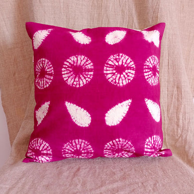 Diwali - Silk Shibori cushion cover (16
