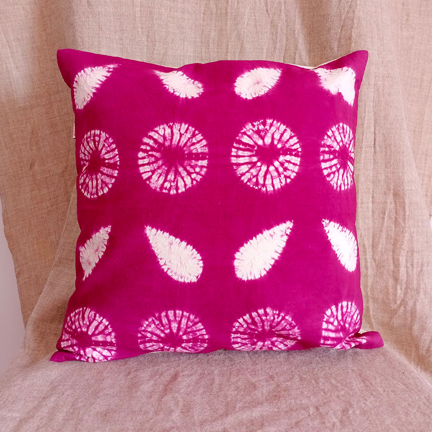 Diwali - Silk Shibori cushion cover (16