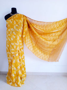 Haldi - Tussar silk Shibori saree